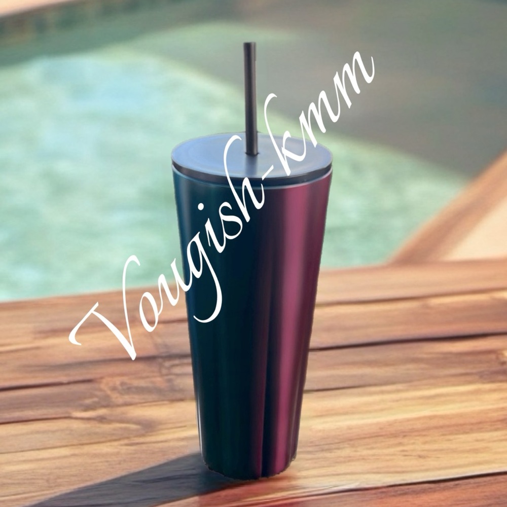 Starbucks Oil Slick Ombre Scalloped Stainless 24oz Cold Drink Tumbler